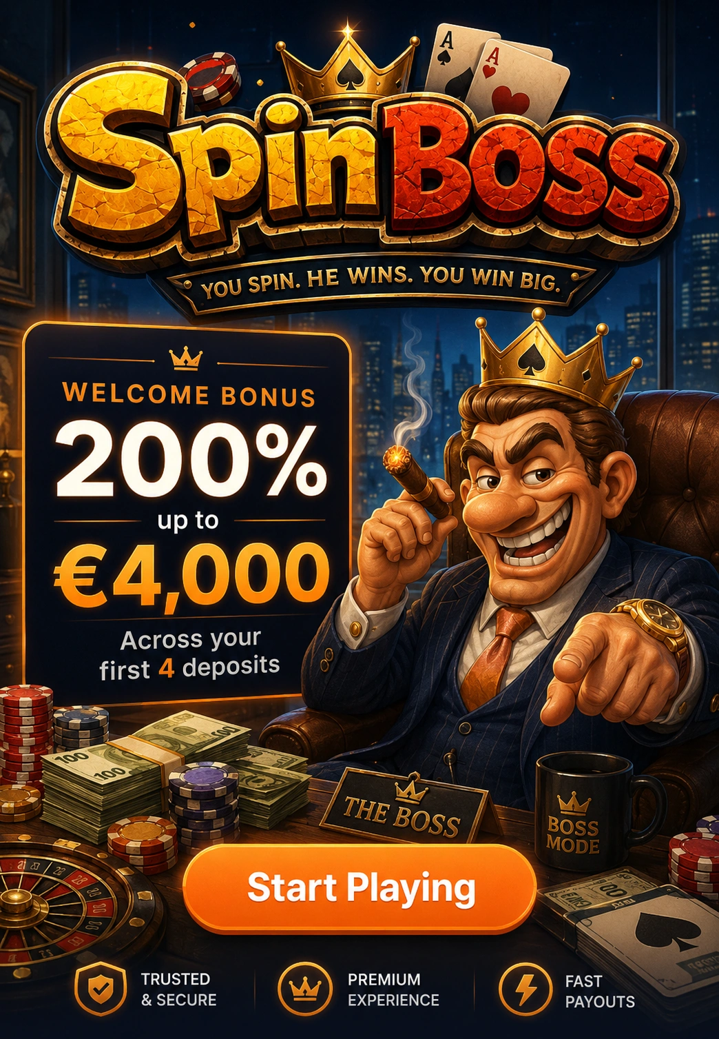 Spinboss Casino Affiliate-Landing-Preview